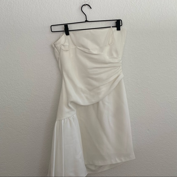CINQ A SEPT Women's 10 White "Ella" Strapless Mini Dress - Picture 4 of 13